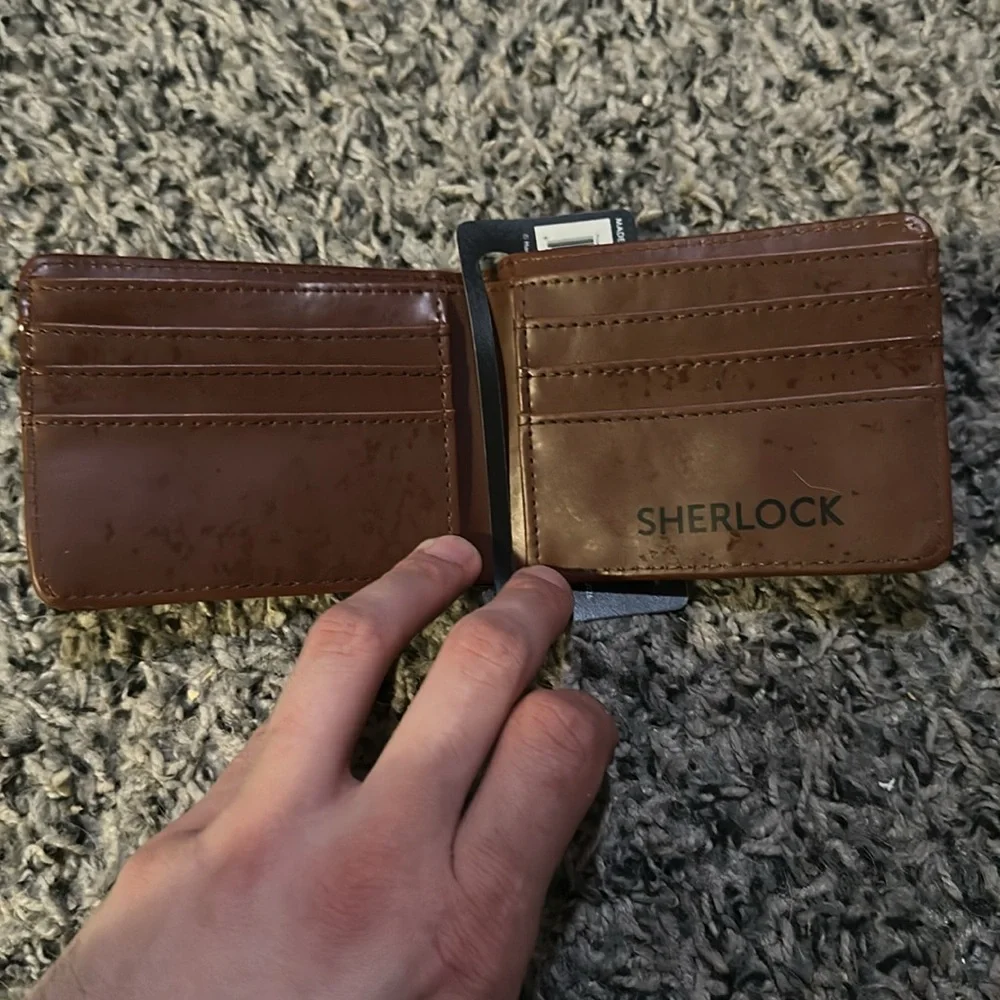 NWT Brown Sherlock men’s wallet.
